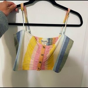 Billabong, multicolored crop top, size Medium